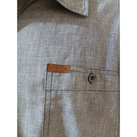ORVIS XXL Mens Gray Short Sleeve Button Up Shirt XXL Made in Vietnam - Picture 3 of 5